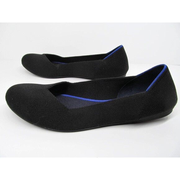 Rothy's Womens Black Flat Round Toe Knit Ballet Slip On Loafers Size US 10 - Picture 8 of 16